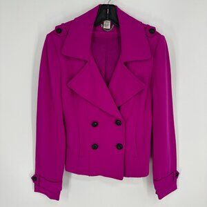 Cache Women's Fuchsia Double-Breasted Blazer